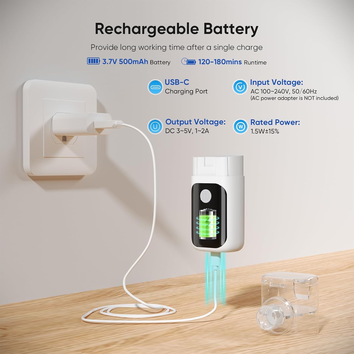 Portable Mesh Nebuliser for Adults & Kids, Quiet Rechargeable Inhaler - TipTop Health