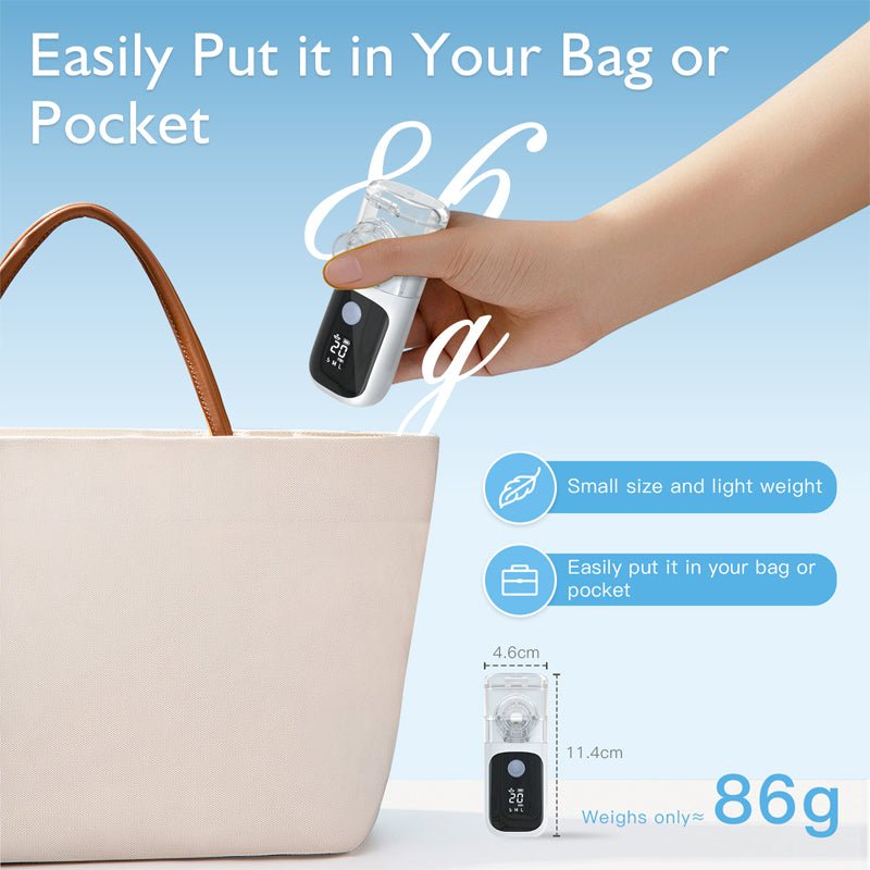 Portable Mesh Nebuliser for Adults & Kids, Quiet Rechargeable Inhaler - TipTop Health